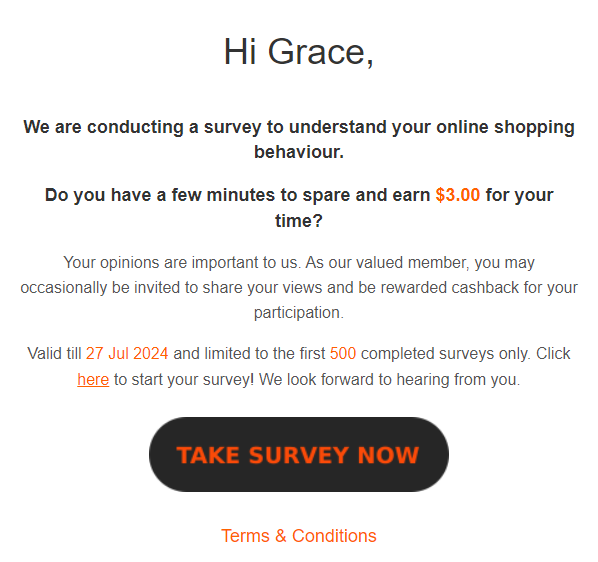 A screenshot of a survey 
Description automatically generated